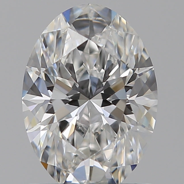 1.01 Carat Oval Lab Diamond with  Cut Diamond in 14KT  view 1
