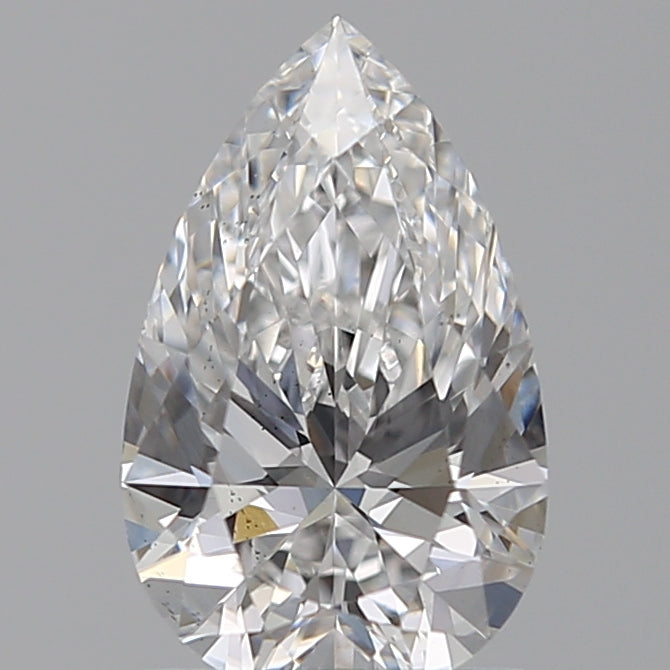1.05 Carat Pear Lab Diamond with  Cut Diamond in 14KT  view 1
