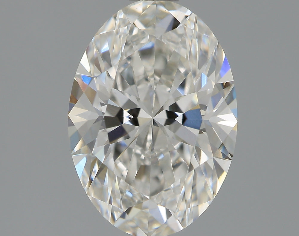 1.51 Carat Oval Lab Diamond with  Cut Diamond in 14KT  view 1
