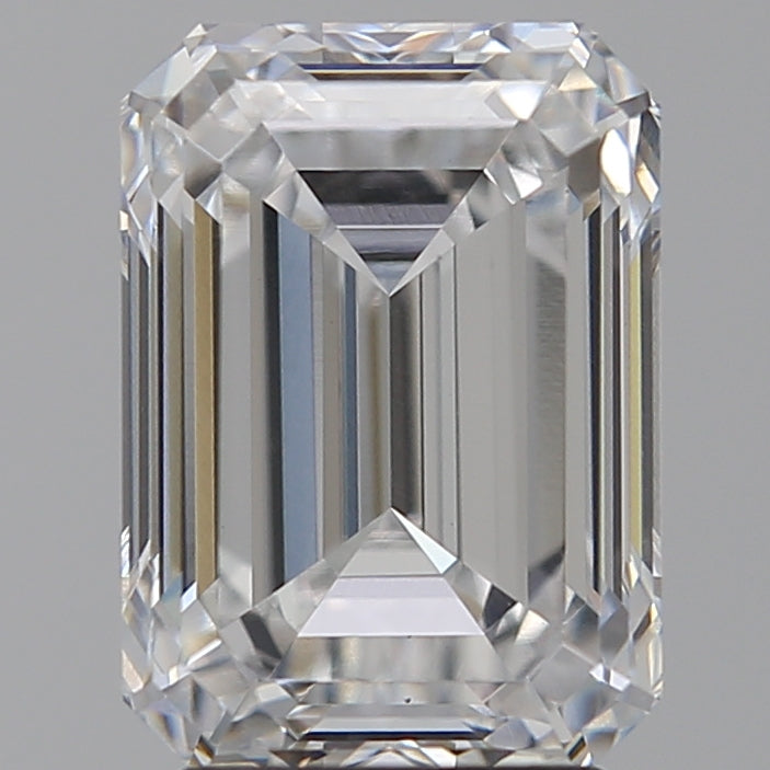 3.32 Carat Emerald Lab Diamond with  Cut Diamond in 14KT  view 1
