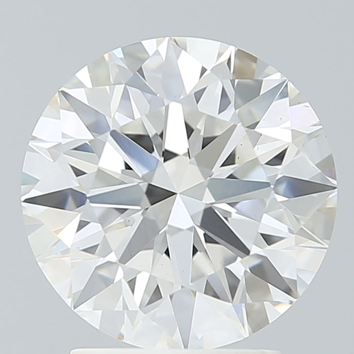 2.76 Carat Round Lab Diamond with  Cut Diamond in 14KT  view 1
