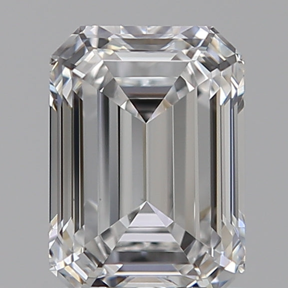 1.0 Carat Emerald Lab Diamond with  Cut Diamond in 14KT  view 1
