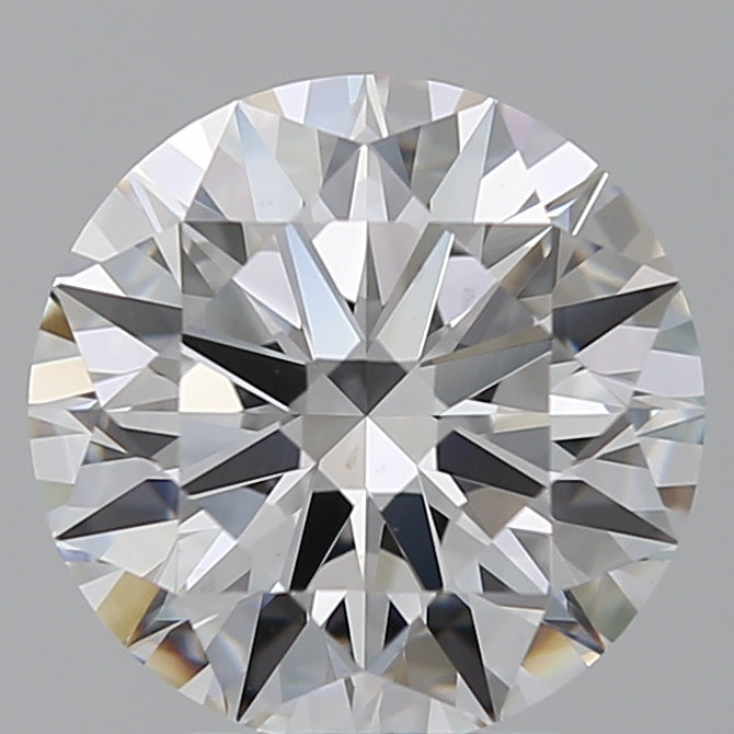 2.57 Carat Round Lab Diamond with  Cut Diamond in 14KT  view 1
