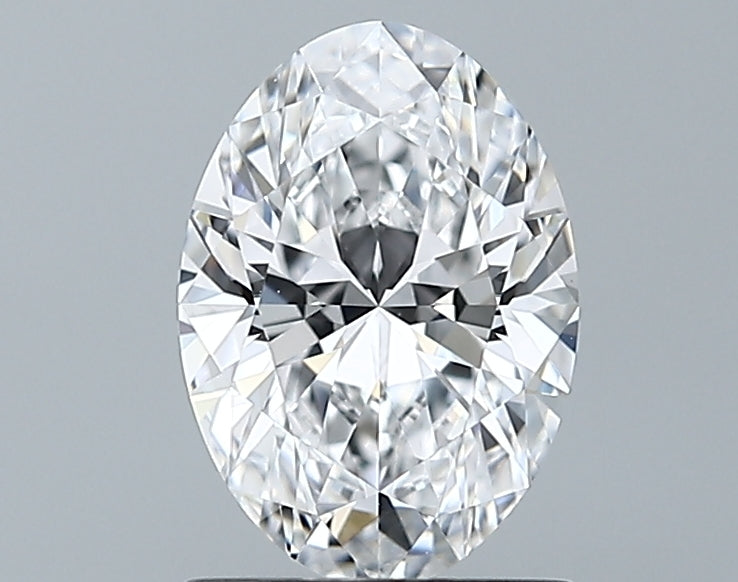 1.26 Carat Oval Lab Diamond with  Cut Diamond in 14KT  view 1
