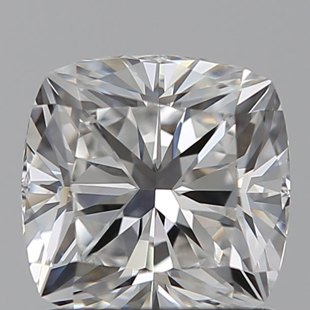 1.26 Carat Cushion Lab Diamond with  Cut Diamond in 14KT  view 1
