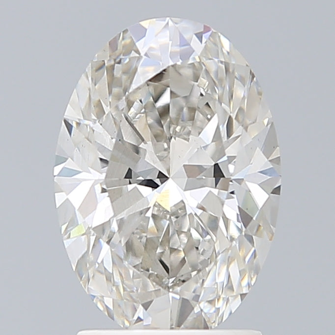 2.3 Carat Oval Lab Diamond with  Cut Diamond in 14KT  view 1
