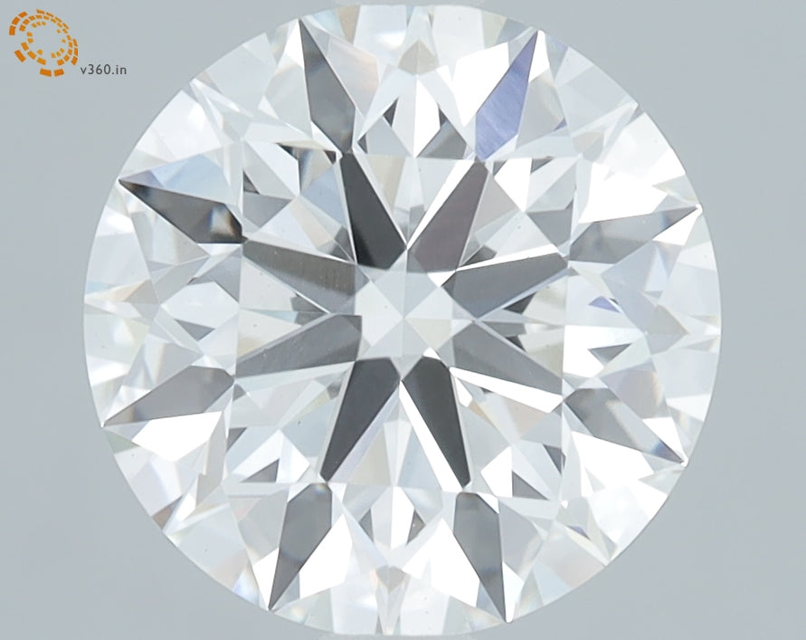2.46 Carat Round Lab Diamond with  Cut Diamond in 14KT  view 1
