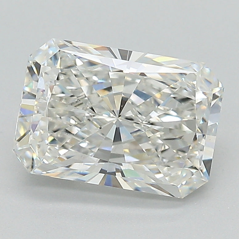 2.01 Carat Radiant Lab Diamond with  Cut Diamond in 14KT  view 1
