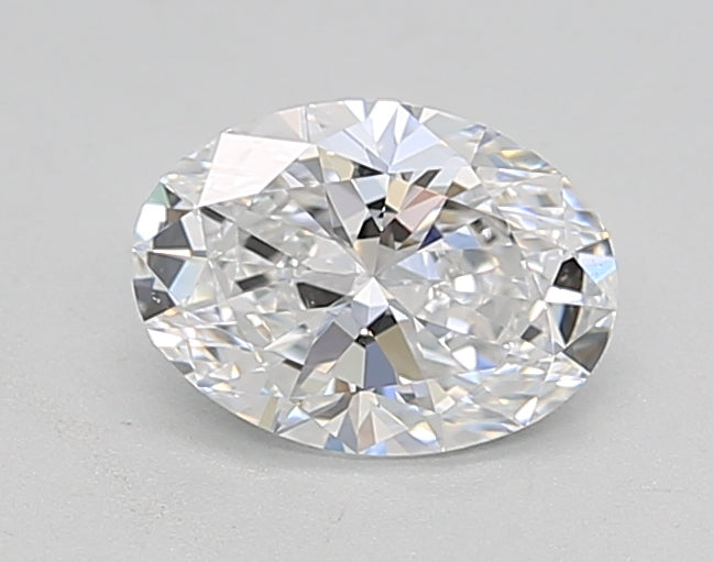 0.79 Carat Oval Lab Diamond with  Cut Diamond in 14KT  view 1
