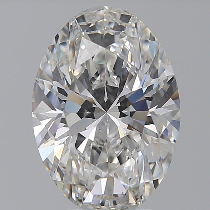 4.0 Carat Oval Lab Diamond with  Cut Diamond in 14KT  view 1
