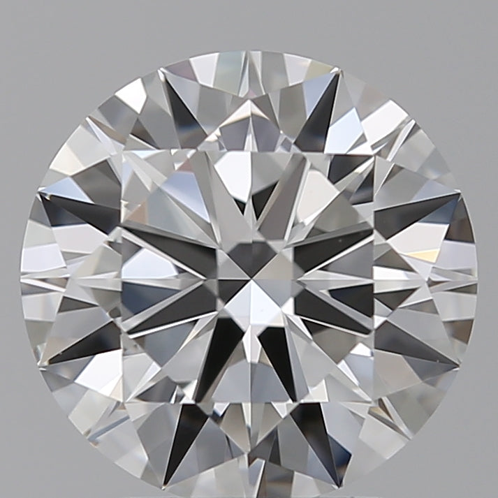 2.5 Carat Round Lab Diamond with  Cut Diamond in 14KT  view 1
