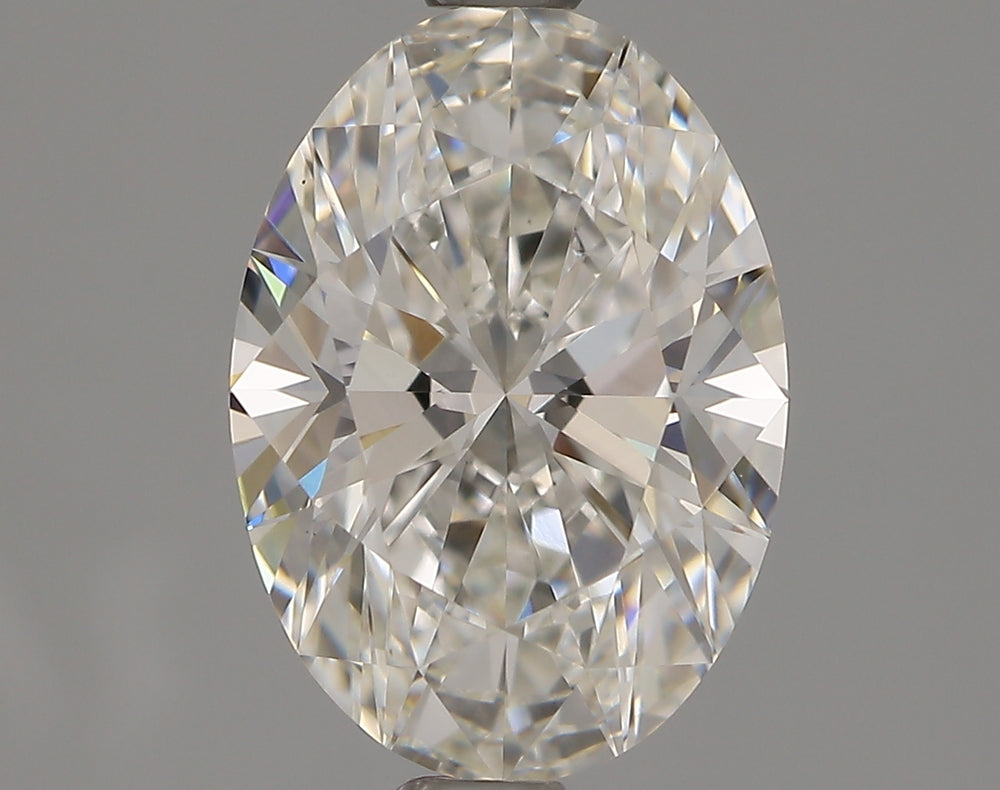 1.8 Carat Oval Lab Diamond with  Cut Diamond in 14KT  view 1
