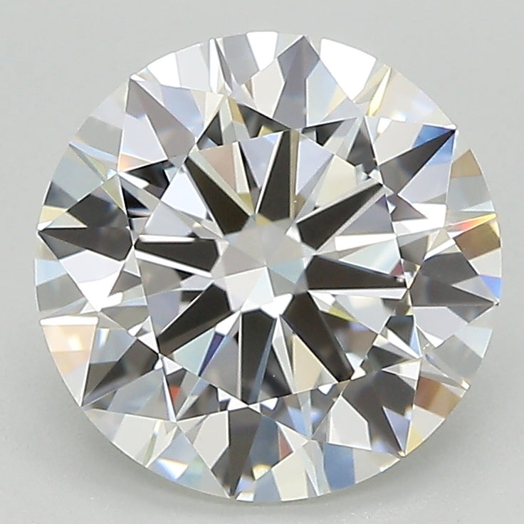 3.05 Carat Round Lab Diamond with  Cut Diamond in 14KT  view 1
