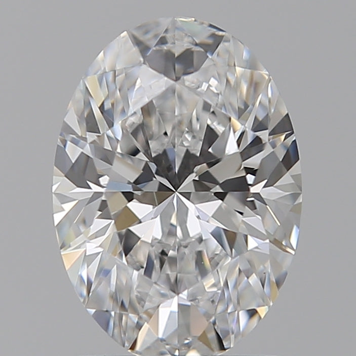 1.29 Carat Oval Lab Diamond with  Cut Diamond in 14KT  view 1
