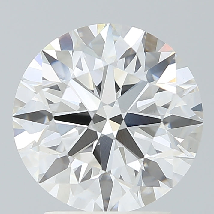 2.71 Carat Round Lab Diamond with  Cut Diamond in 14KT  view 1
