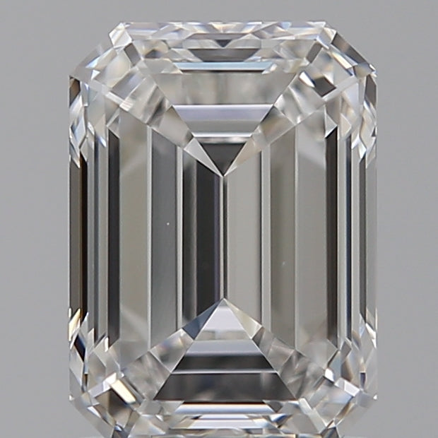 1.51 Carat Emerald Lab Diamond with  Cut Diamond in 14KT  view 1
