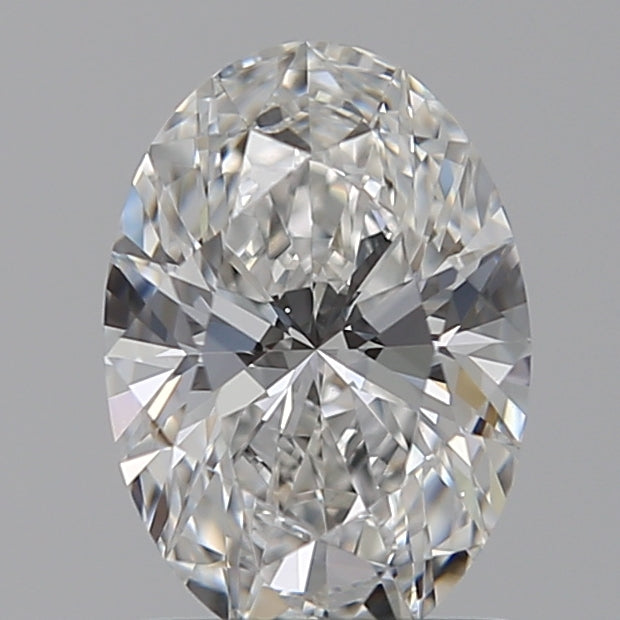 1.25 Carat Oval Lab Diamond with  Cut Diamond in 14KT  view 1
