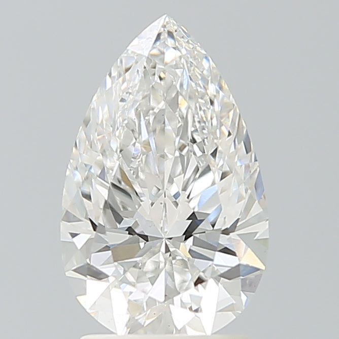 2.31 Carat Pear Lab Diamond with  Cut Diamond in 14KT  view 1
