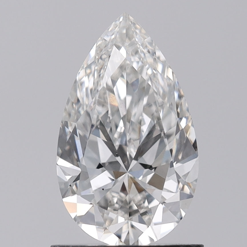 1.04 Carat Pear Lab Diamond with  Cut Diamond in 14KT  view 1
