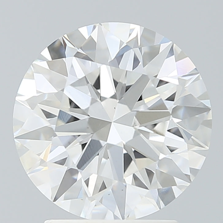 2.74 Carat Round Lab Diamond with  Cut Diamond in 14KT  view 1
