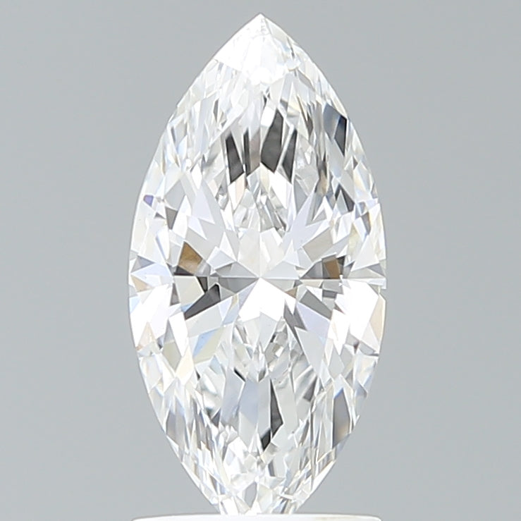1.56 Carat Marquise Lab Diamond with  Cut Diamond in 14KT  view 1
