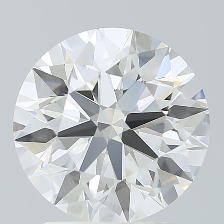 2.74 Carat Round Lab Diamond with  Cut Diamond in 14KT  view 1
