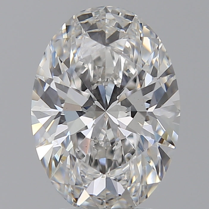 3.27 Carat Oval Lab Diamond with  Cut Diamond in 14KT  view 1
