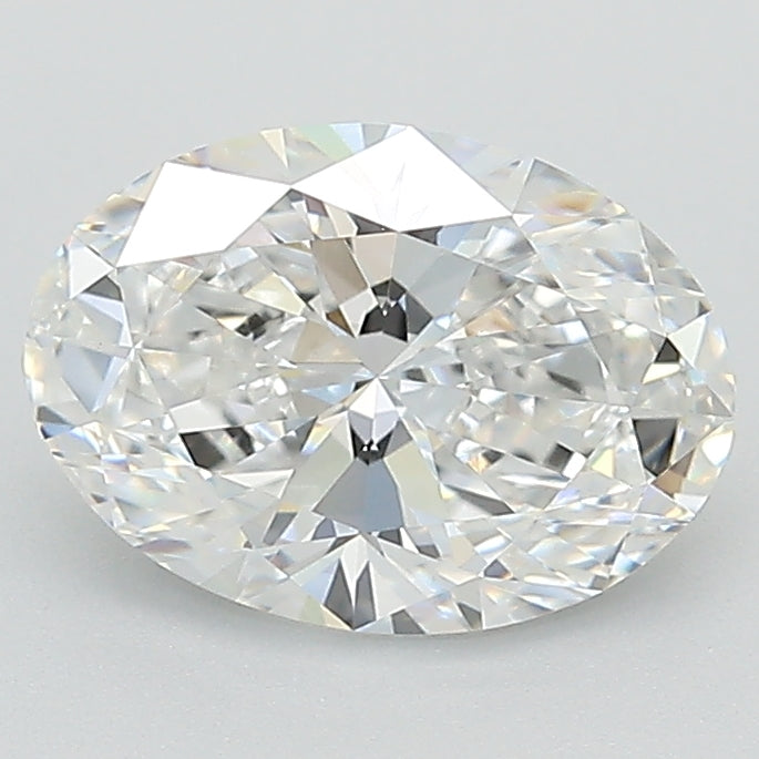 1.51 Carat Oval Lab Diamond with  Cut Diamond in 14KT  view 1
