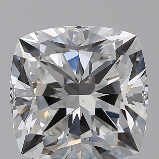 2.06 Carat Cushion Lab Diamond with  Cut Diamond in 14KT  view 1
