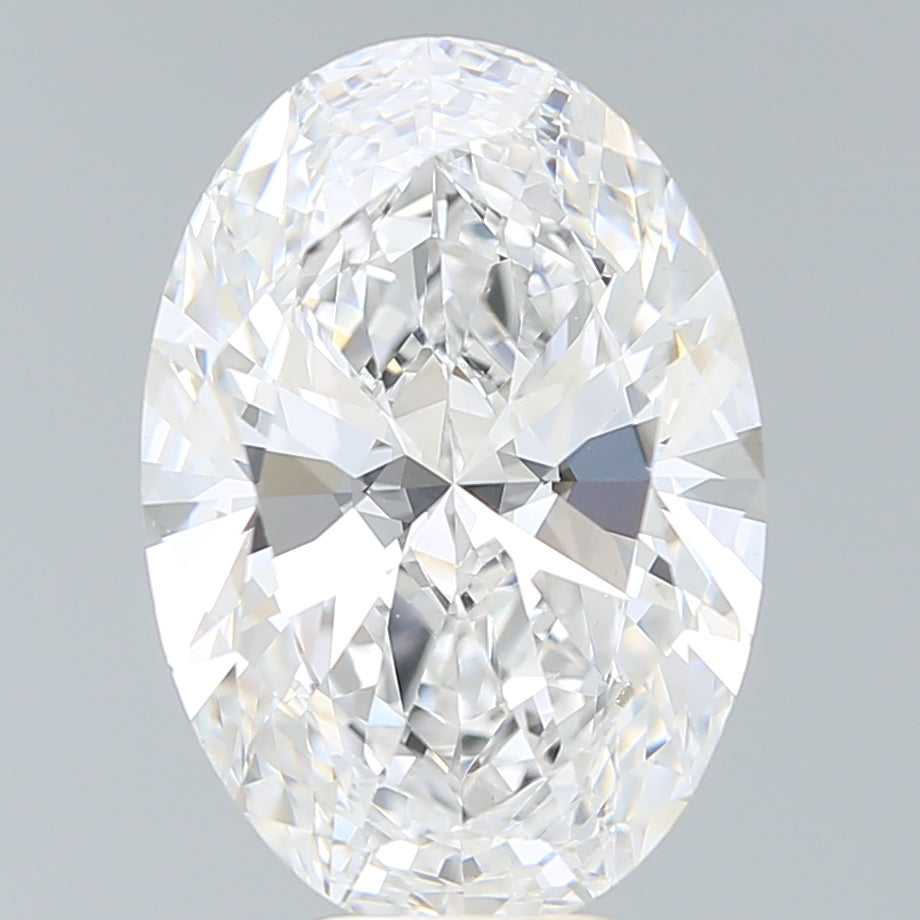 7.33 Carat Oval Lab Diamond with  Cut Diamond in 14KT  view 1
