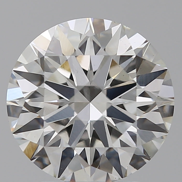 2.52 Carat Round Lab Diamond with  Cut Diamond in 14KT  view 1
