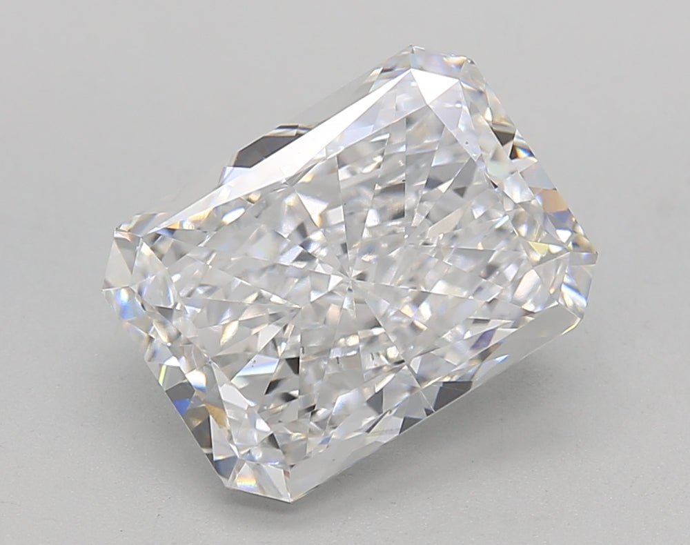3.72 Carat Radiant Lab Diamond with  Cut Diamond in 14KT  view 1
