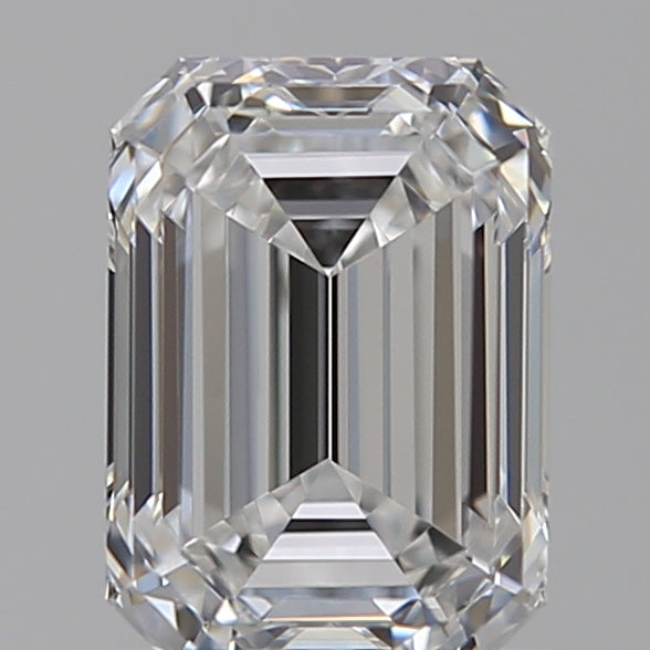 1.07 Carat Emerald Lab Diamond with  Cut Diamond in 14KT  view 1
