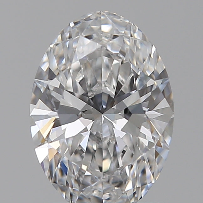 0.96 Carat Oval Lab Diamond with  Cut Diamond in 14KT  view 1
