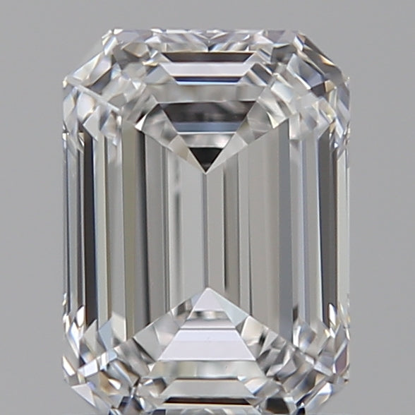 1.07 Carat Emerald Lab Diamond with  Cut Diamond in 14KT  view 1
