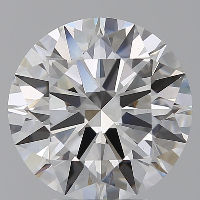 4.01 Carat Round Lab Diamond with  Cut Diamond in 14KT  view 1
