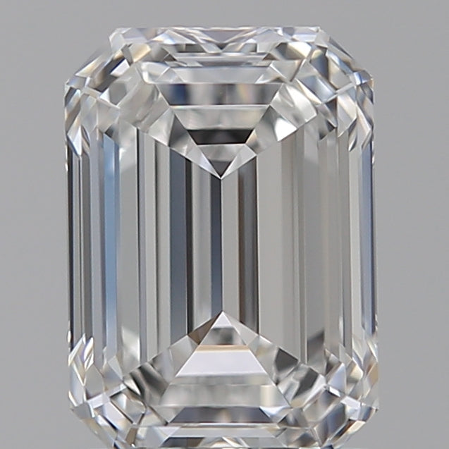 1.51 Carat Emerald Lab Diamond with  Cut Diamond in 14KT  view 1
