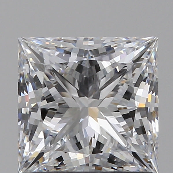 1.06 Carat Princess Lab Diamond with  Cut Diamond in 14KT  view 1

