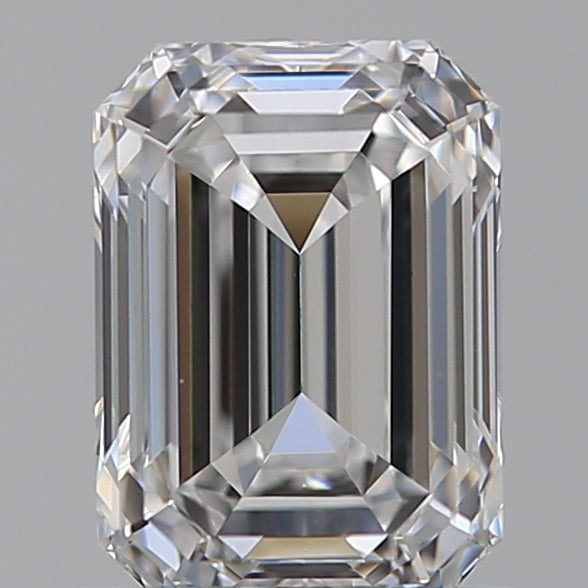 1.01 Carat Emerald Lab Diamond with  Cut Diamond in 14KT  view 1
