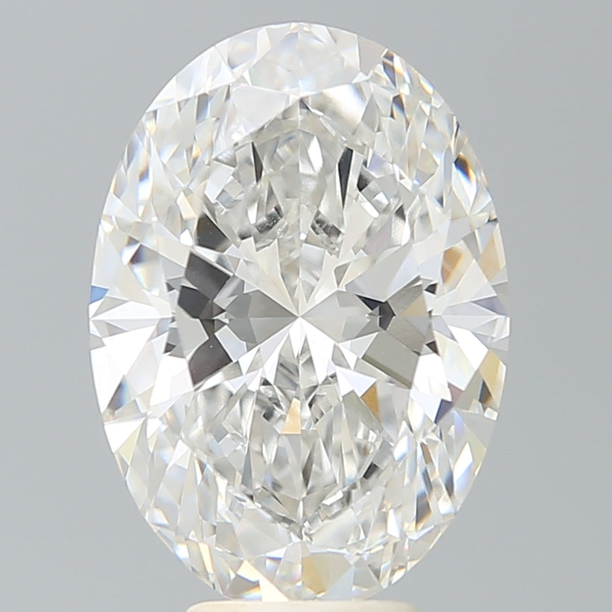 6.49 Carat Oval Lab Diamond with  Cut Diamond in 14KT  view 1
