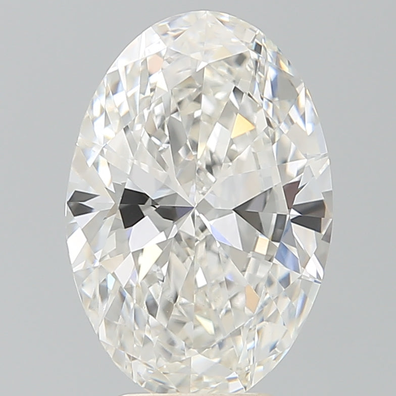 4.52 Carat Oval Lab Diamond with  Cut Diamond in 14KT  view 1
