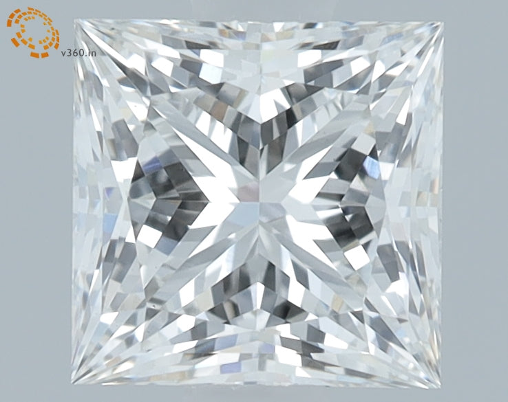 1.01 Carat Princess Lab Diamond with  Cut Diamond in 14KT  view 1
