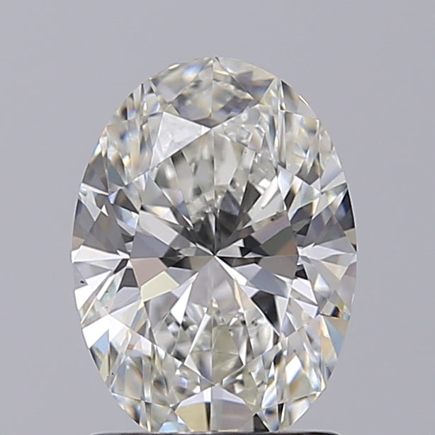 1.58 Carat Oval Lab Diamond with  Cut Diamond in 14KT  view 1
