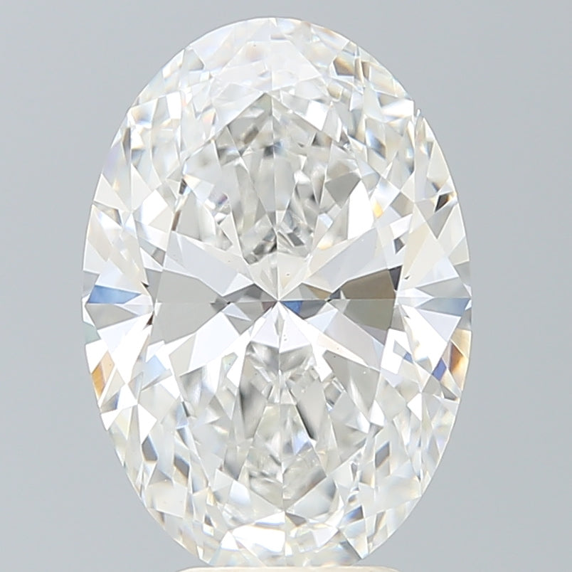 5.16 Carat Oval Lab Diamond with  Cut Diamond in 14KT  view 1
