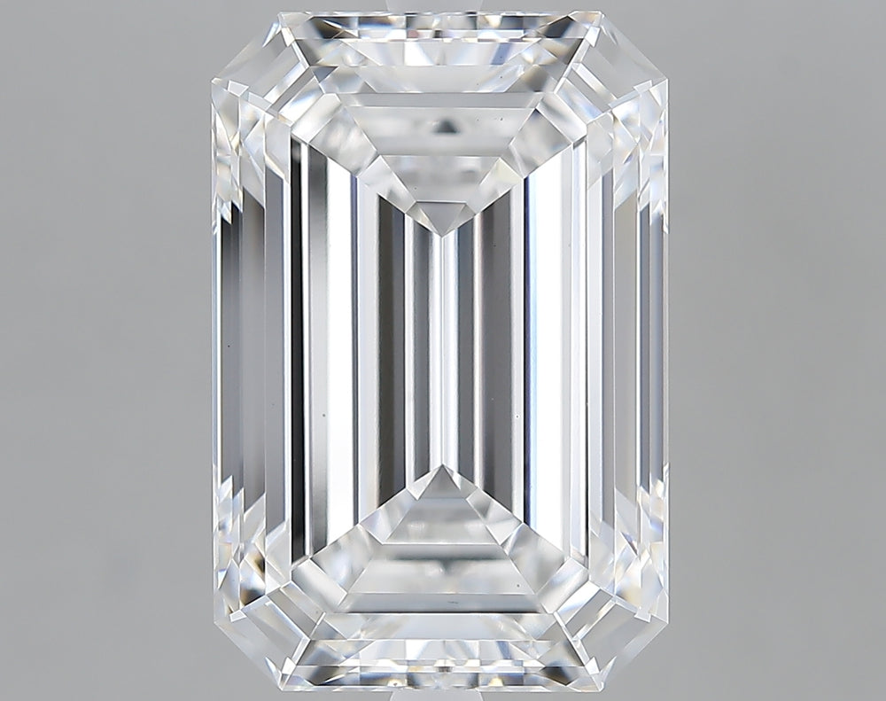 9.58 Carat Emerald Lab Diamond with  Cut Diamond in 14KT  view 1
