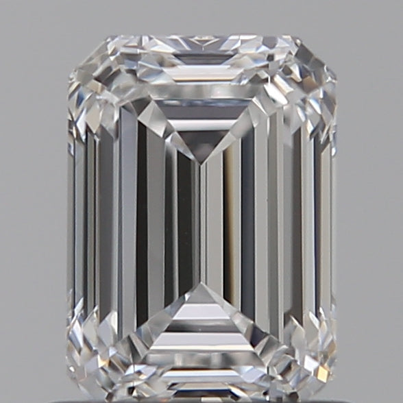 1.0 Carat Emerald Lab Diamond with  Cut Diamond in 14KT  view 1

