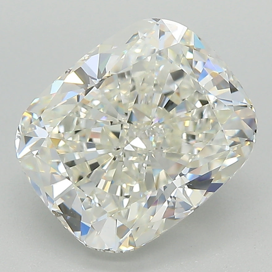 4.02 Carat Cushion Lab Diamond with  Cut Diamond in 14KT  view 1
