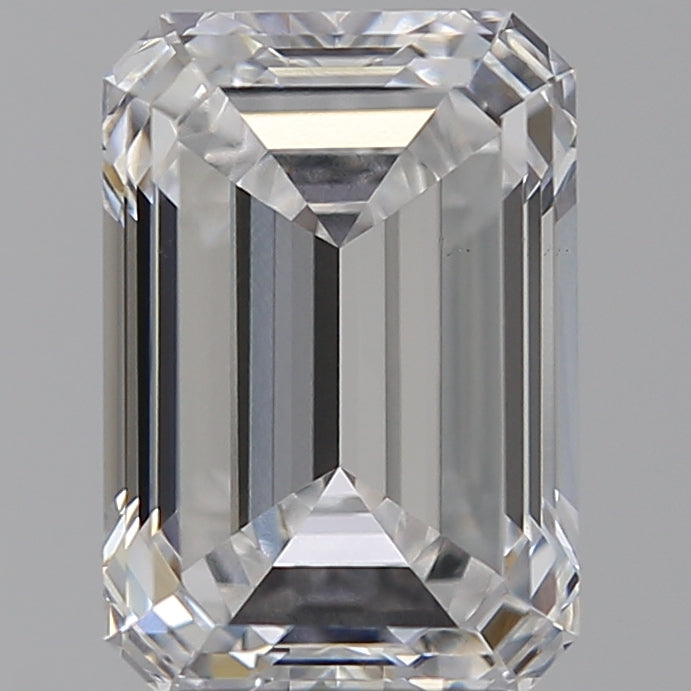 3.59 Carat Emerald Lab Diamond with  Cut Diamond in 14KT  view 1
