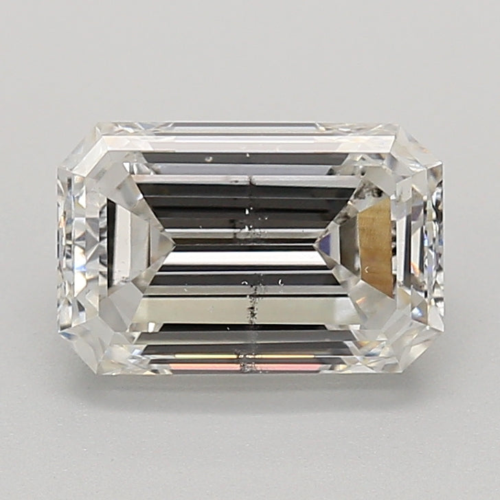 1.95 Carat Emerald Lab Diamond with  Cut Diamond in 14KT  view 1
