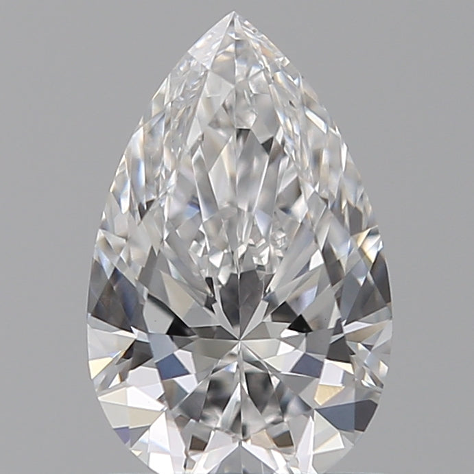 1.0 Carat Pear Lab Diamond with  Cut Diamond in 14KT  view 1
